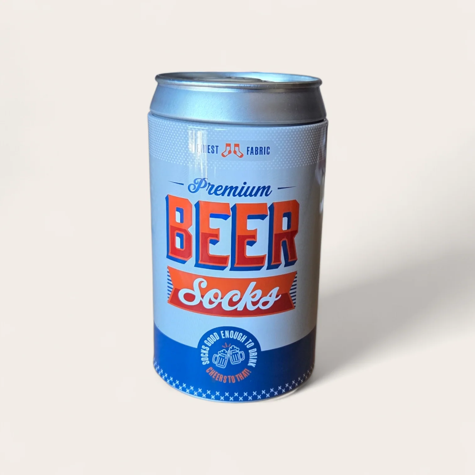 Bier sokken rood grijs