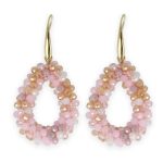 Pink Mixed color Druppel Oorbel