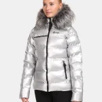 Dames zilver geïsoleerde winterjas Kilpi LTD SIRIUS-W